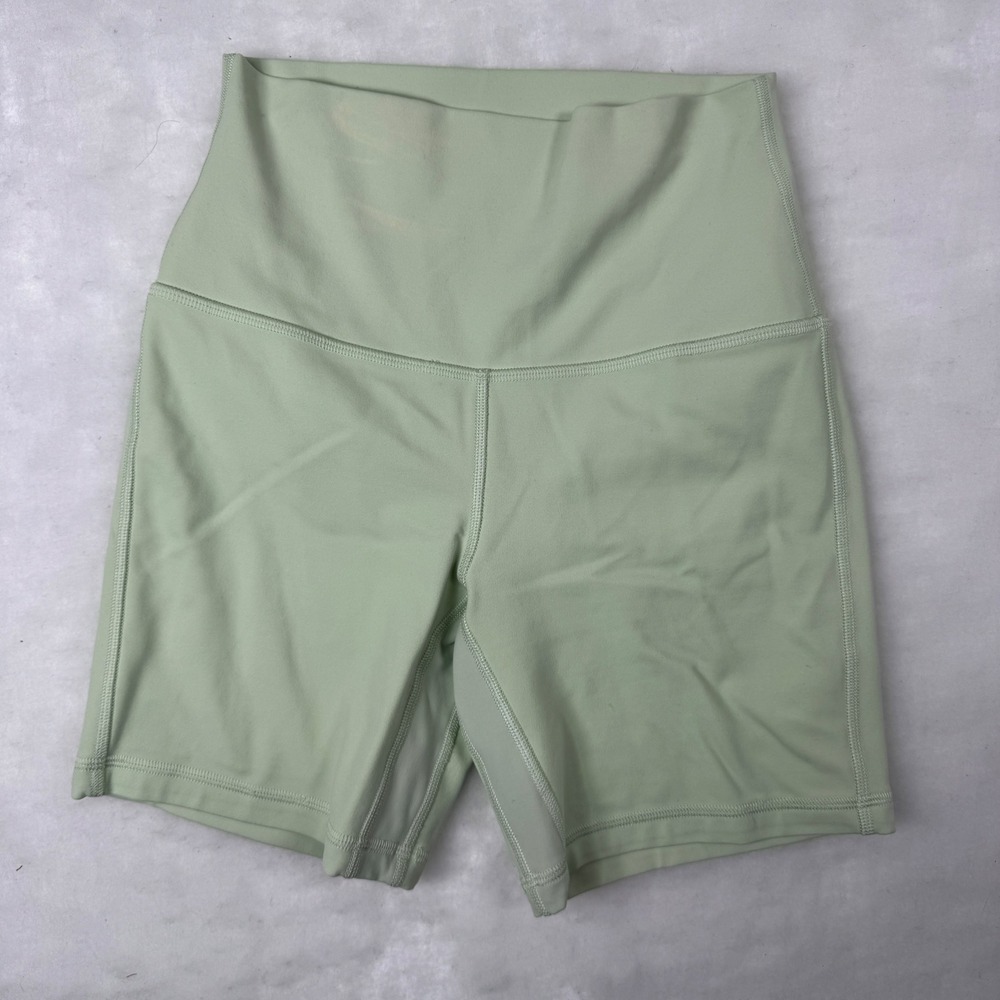 Lululemon Align Biker Shorts 4 Mint Green High Rise Athletic Womens